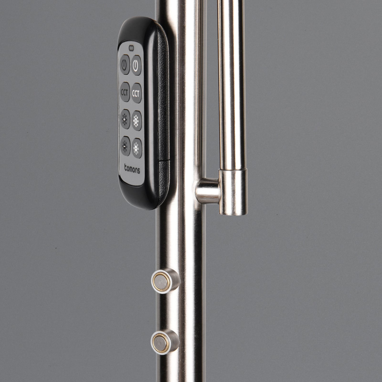 Montert LED gulvlampe Palermo matt nikkel CCT dimbar i rom