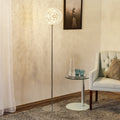 LED gulvlampe Planet krystallklar dimbar forfra