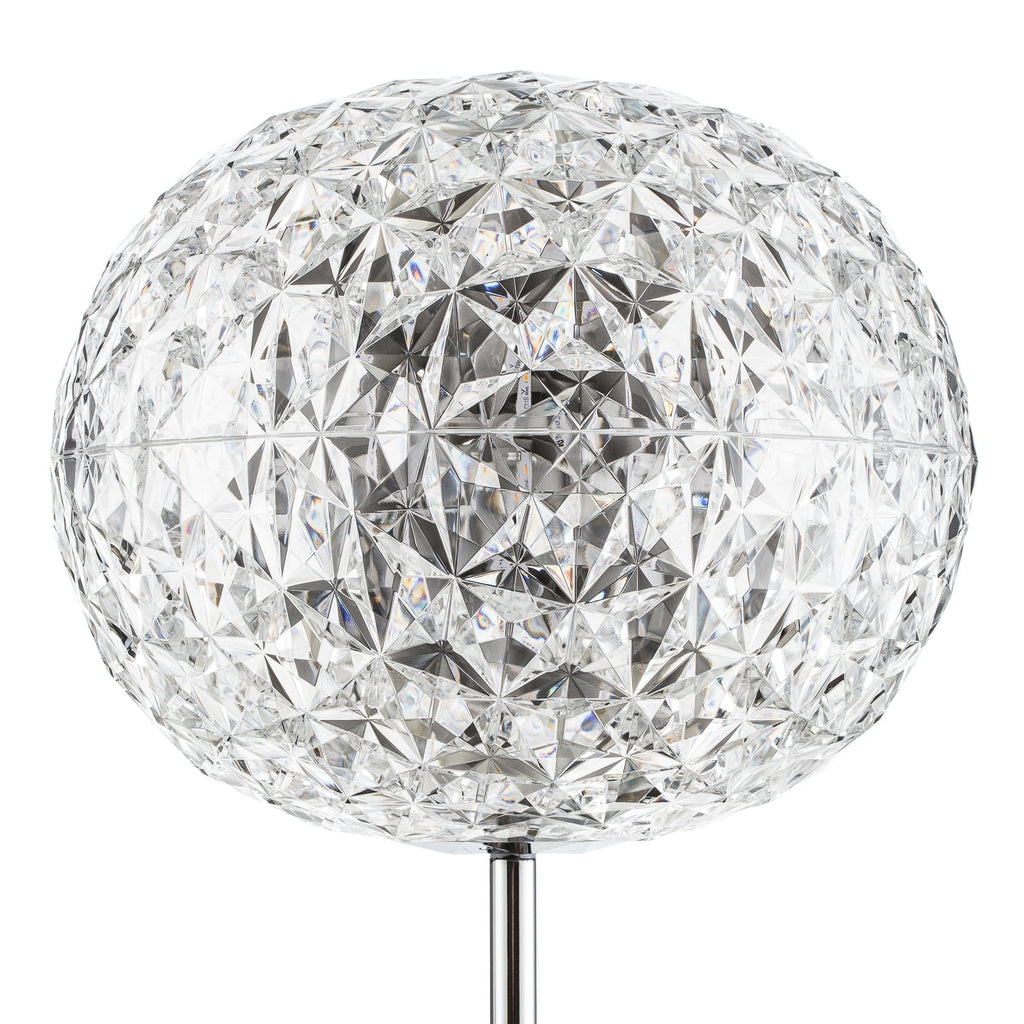 LED gulvlampe Planet krystallklar dimbar med dimmer