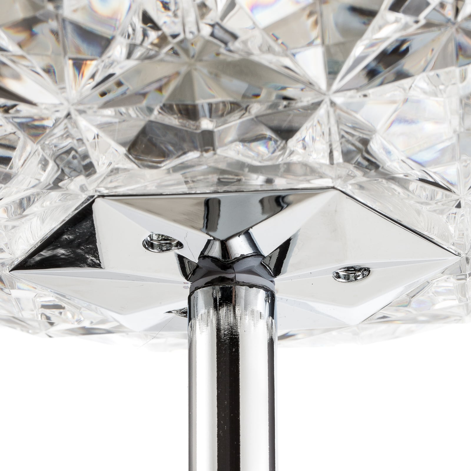 Designdetalj på LED gulvlampe Planet krystallklar dimbar