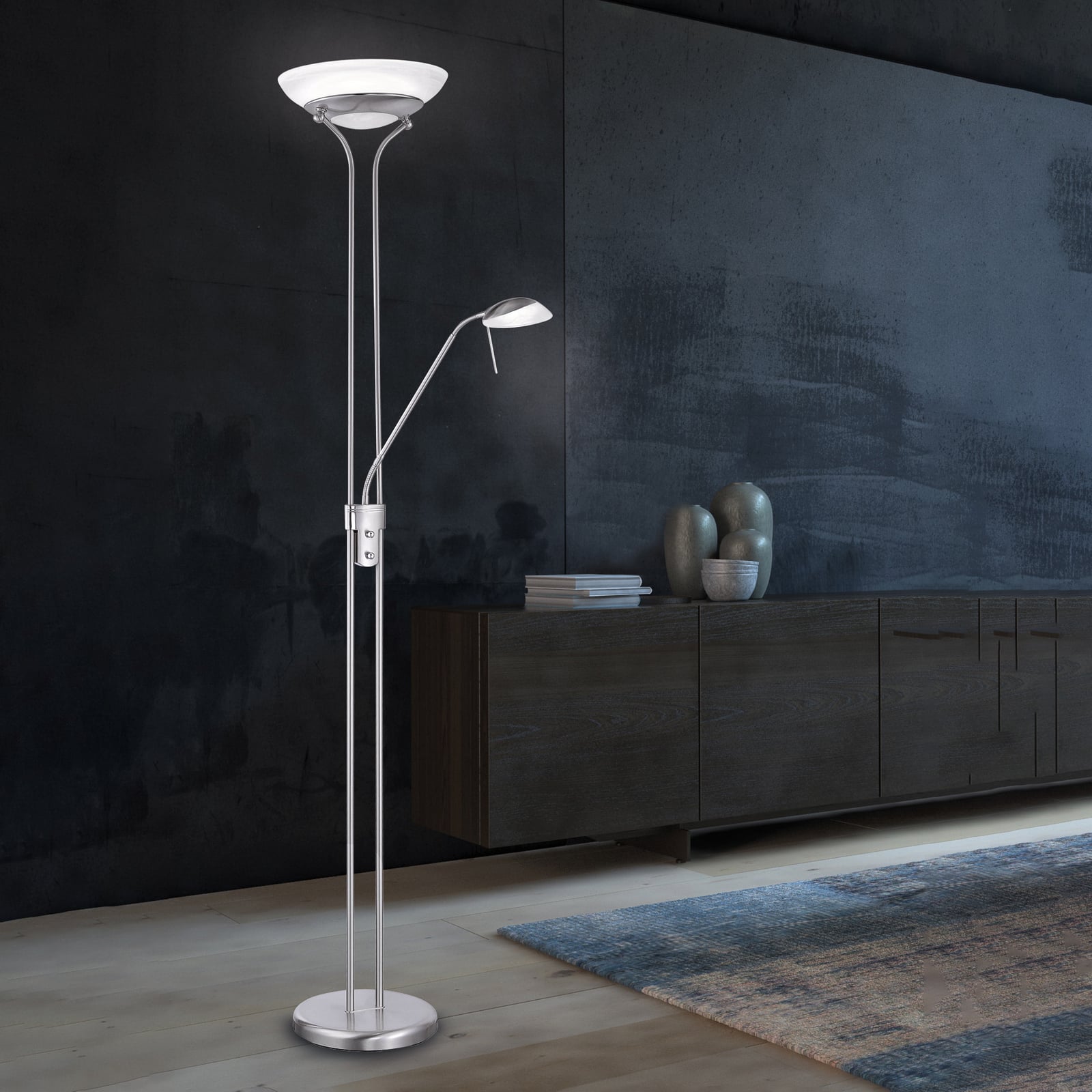 LED gulvlampe Pool med lesearm CCT dimbar 182 cm forfra