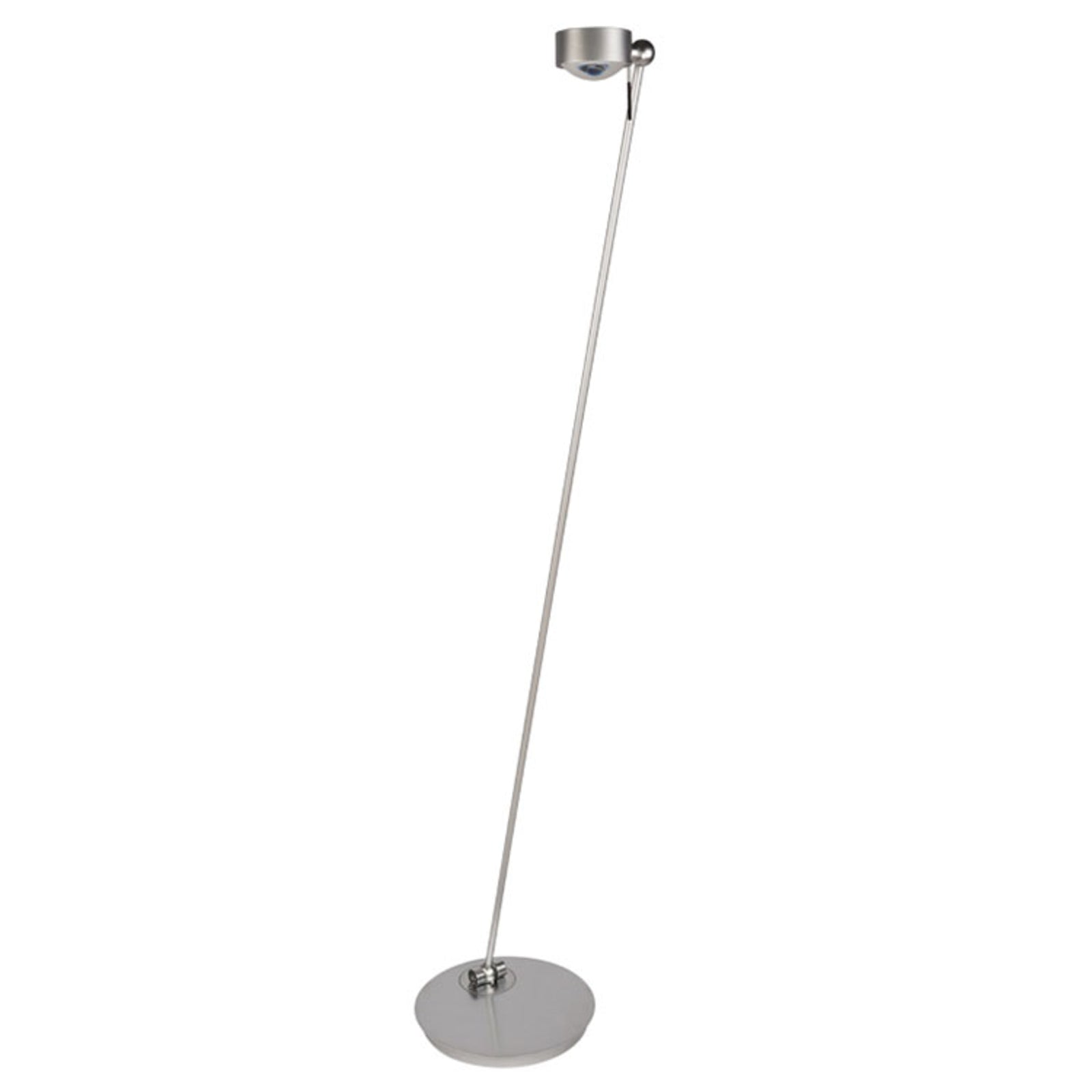 LED gulvlampe Puk Floor Mini Single matt nikkel forfra