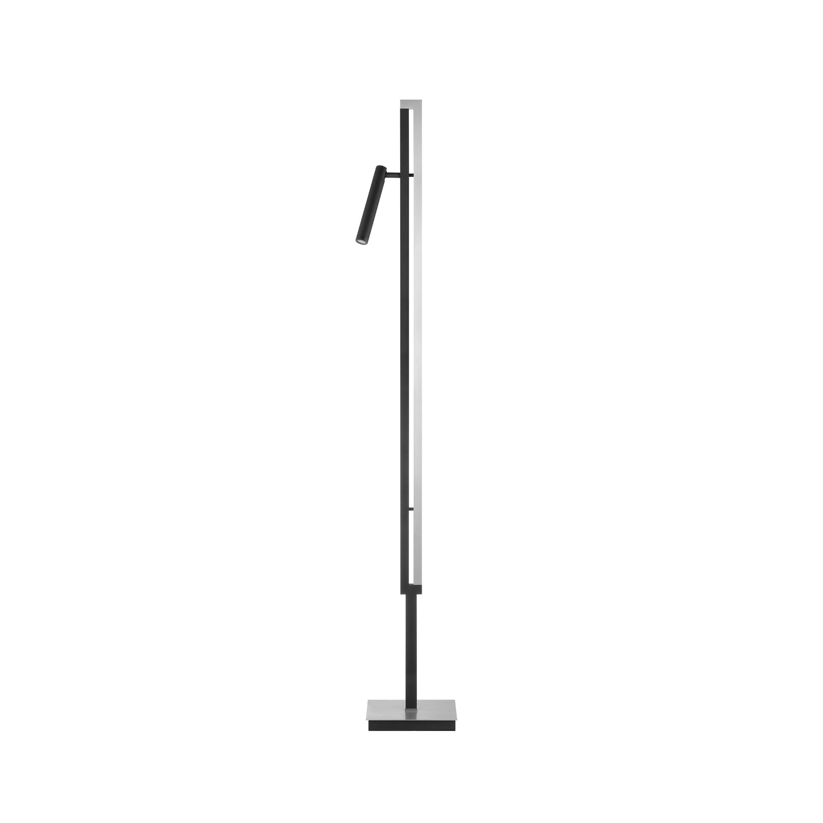 LED gulvlampe Pulse dimbar svart med leselys forfra