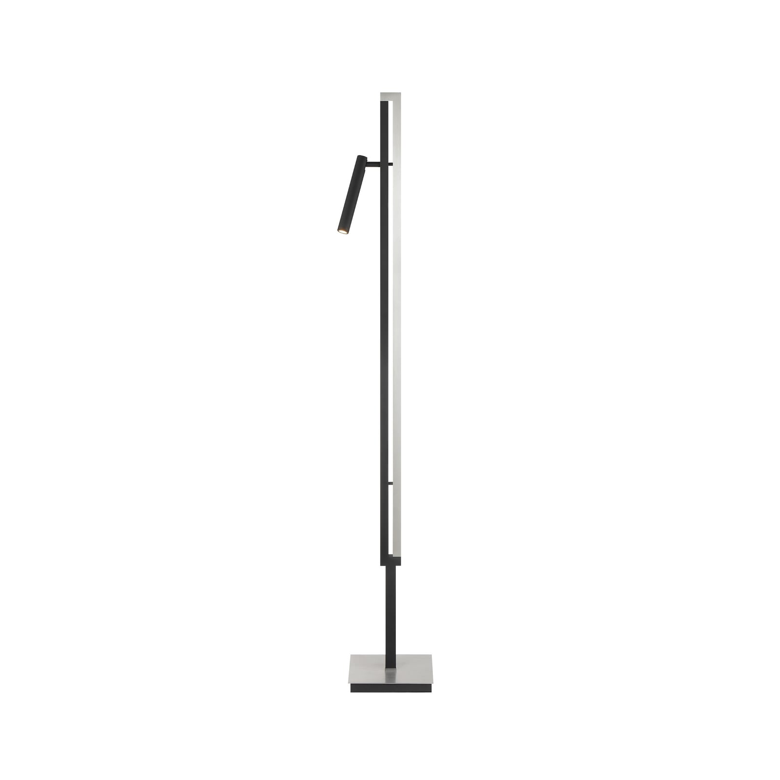 LED gulvlampe Pulse dimbar svart med leselys bakside