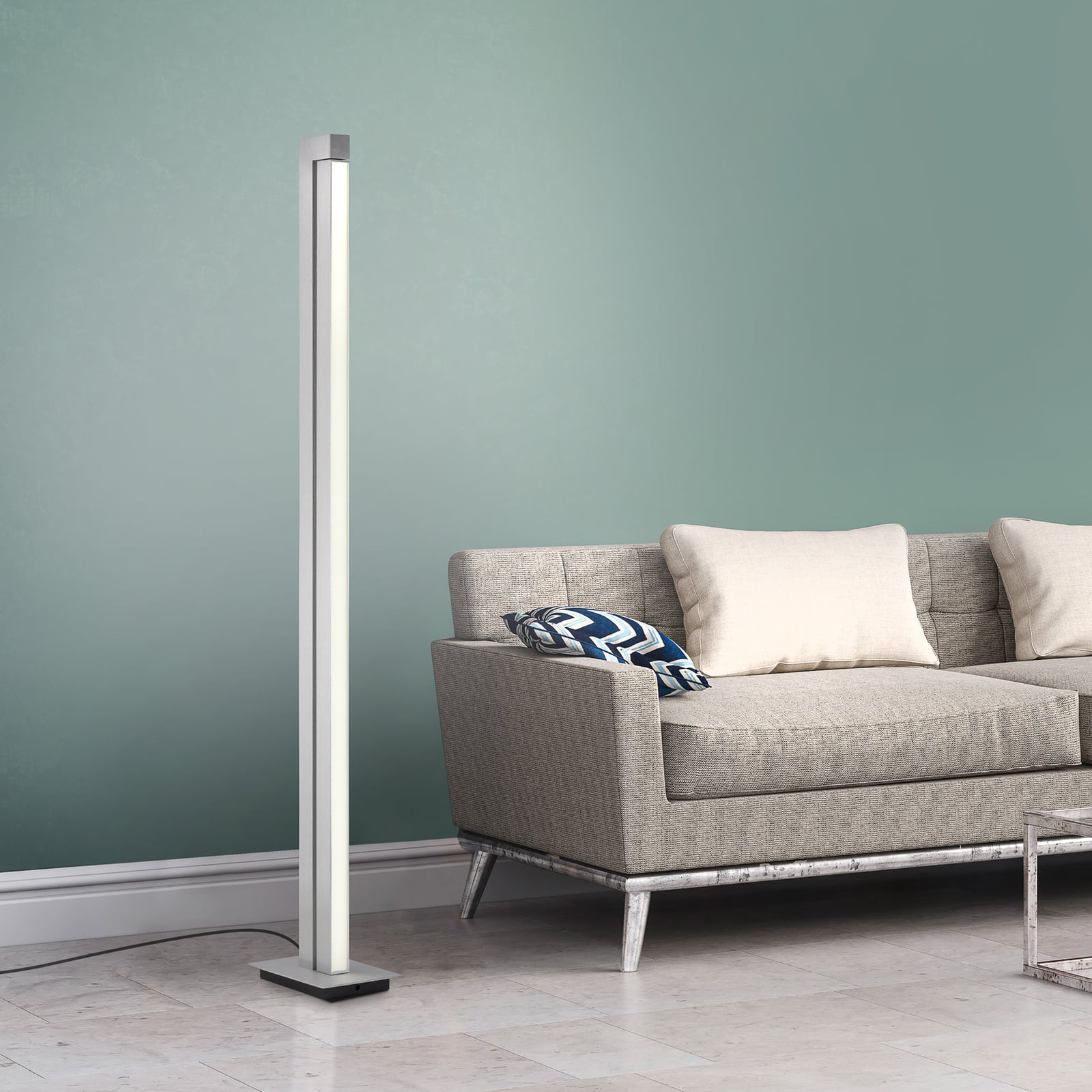 LED-gulvlampe PURE Lines Floor diamond 140 cm CCT dimbar detalj på lyskilde