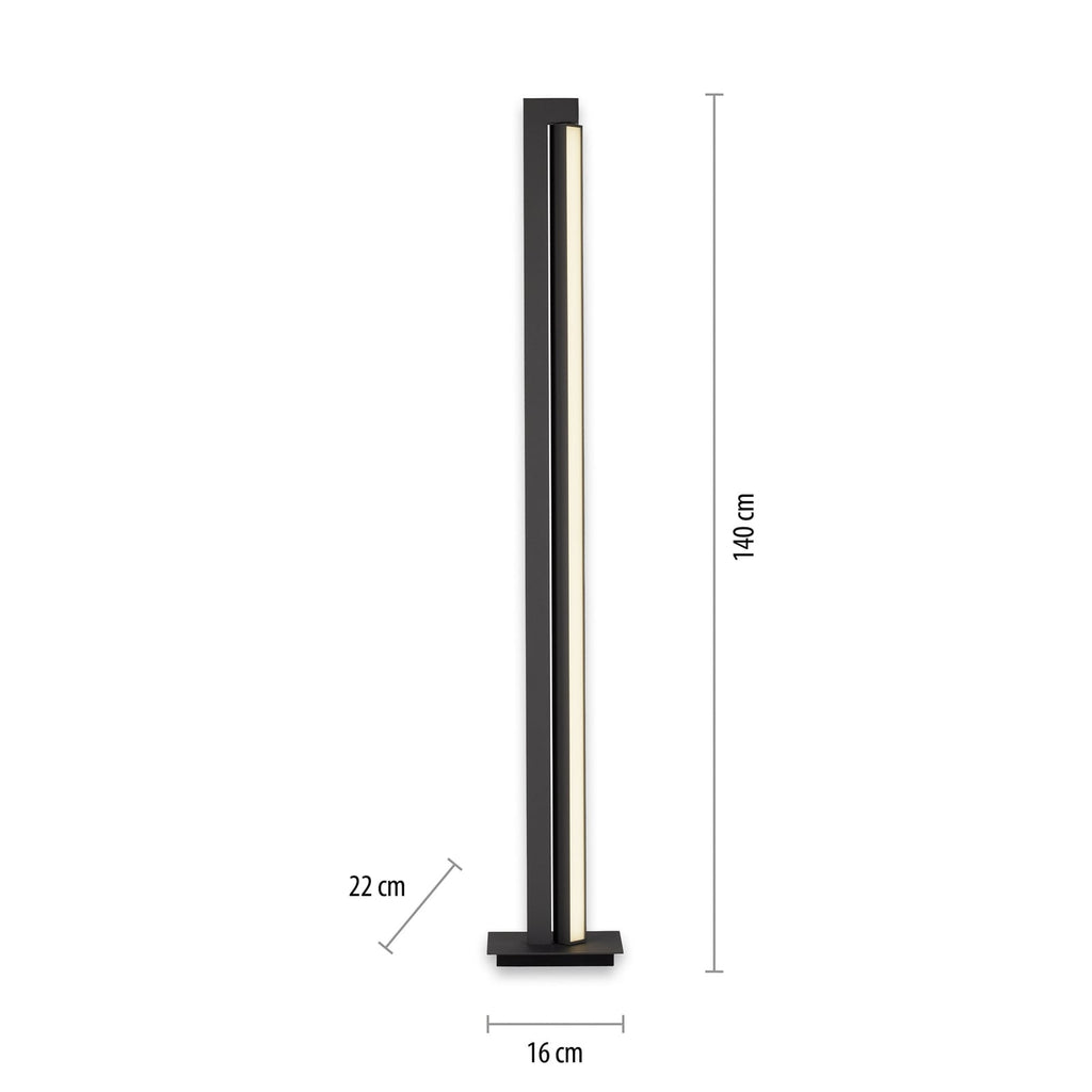 Nærbilde av lampefot LED gulvlampe PURE Lines Floor grafitt