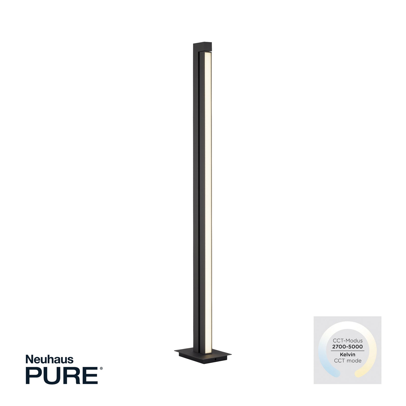 LED gulvlampe PURE Lines Floor grafitt slank design