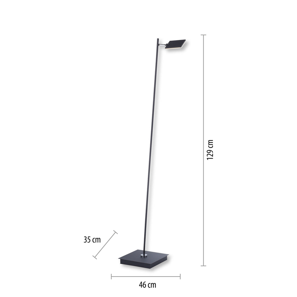 LED gulvlampe Pure Mira CCT dimbar med fjernkontroll detalj av stativ