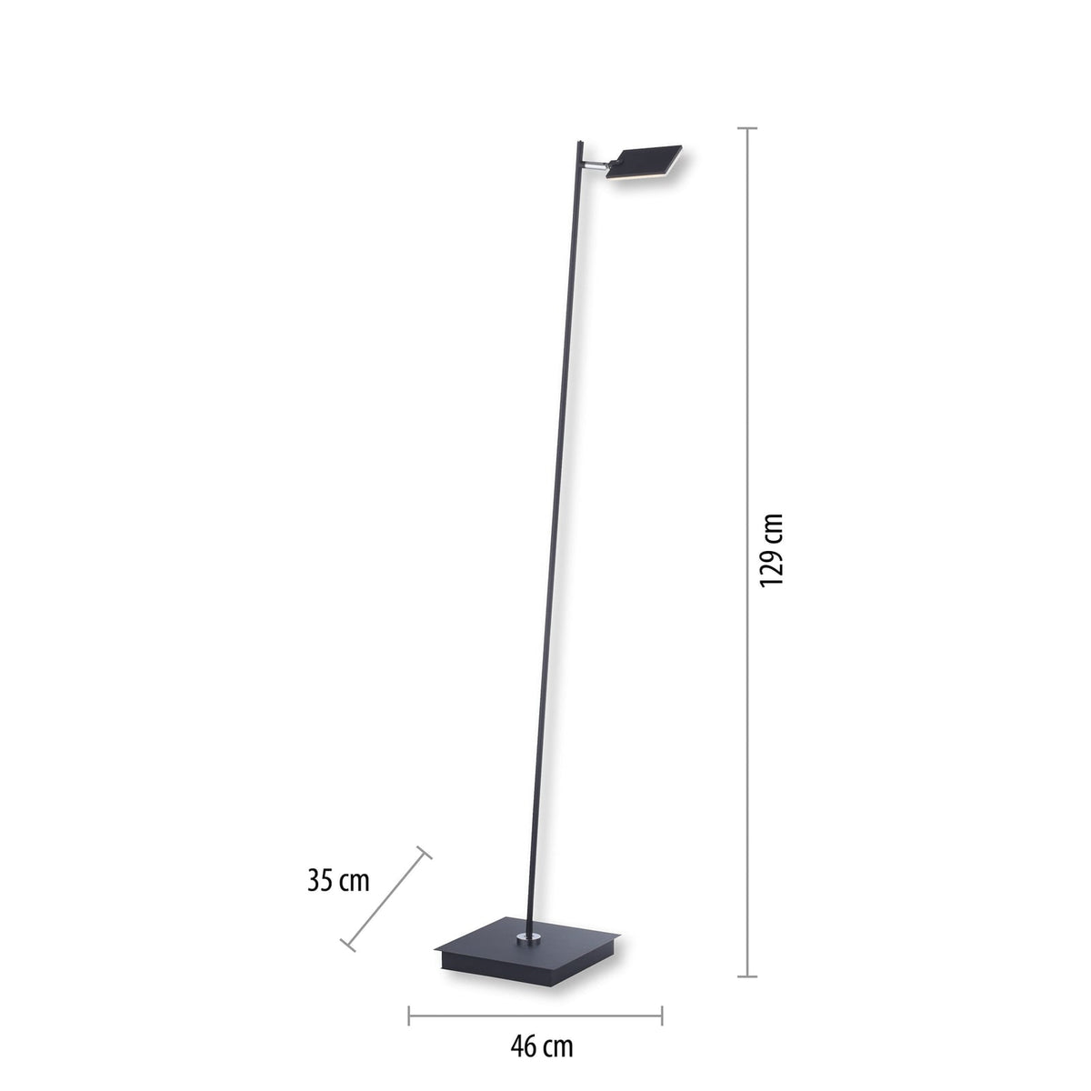 LED gulvlampe Pure Mira CCT dimbar med fjernkontroll detalj av stativ