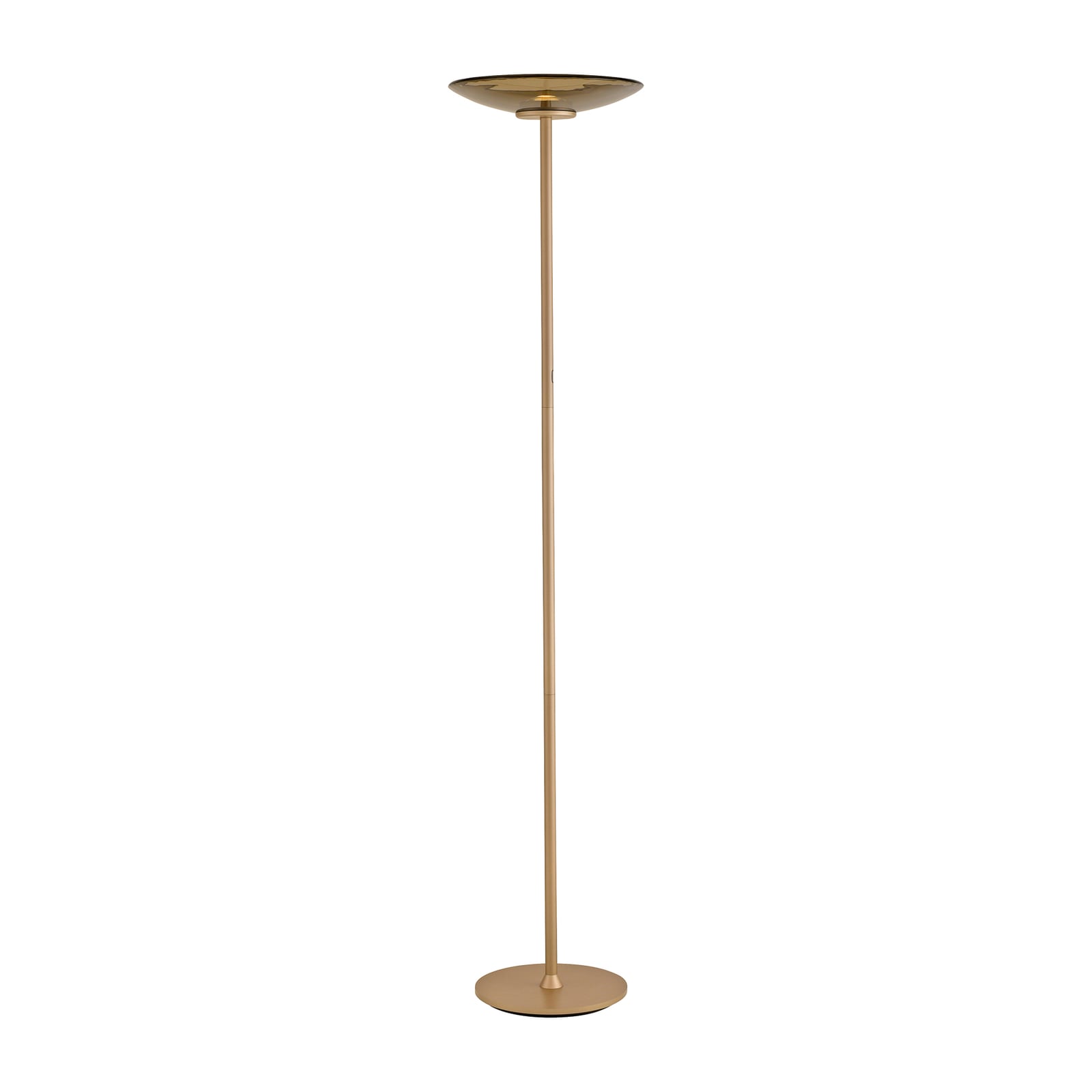 LED gulvlampe PURE Moon dimbar bronse amberglass bakside