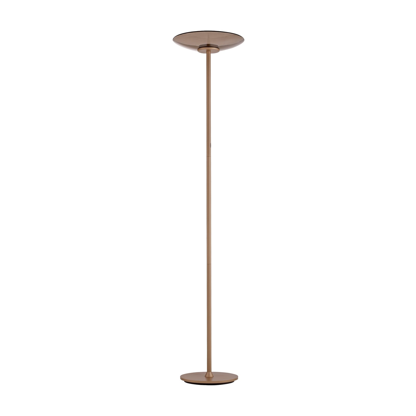 LED gulvlampe PURE Moon dimbar bronse amberglass montert i rom