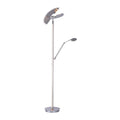 LED gulvlampe PURE Mutil med lesearm CCT dimbar sølv forfra