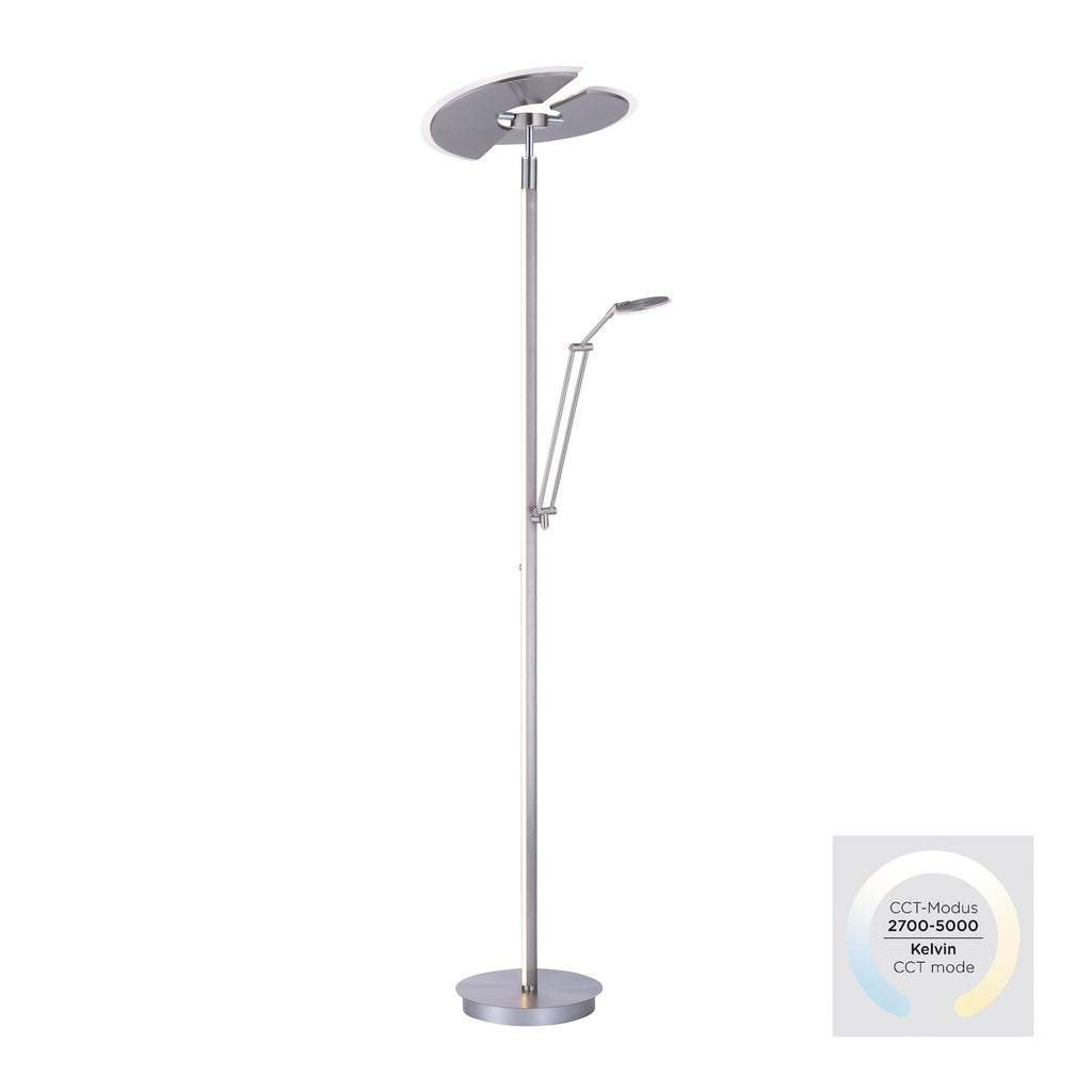 Sideprofil av LED gulvlampe PURE Mutil med lys justert