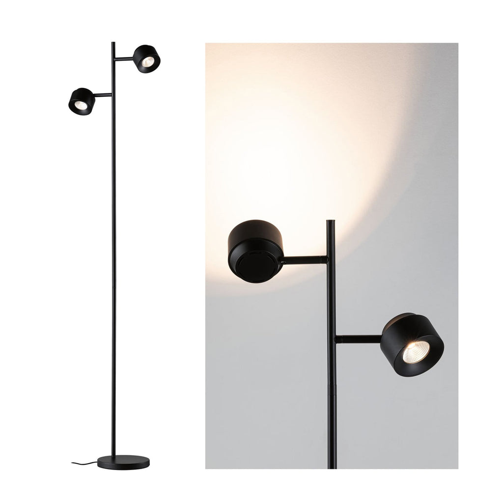 LED gulvlampe Puric Pane I 2-lys dimbar svart 145 cm bakside