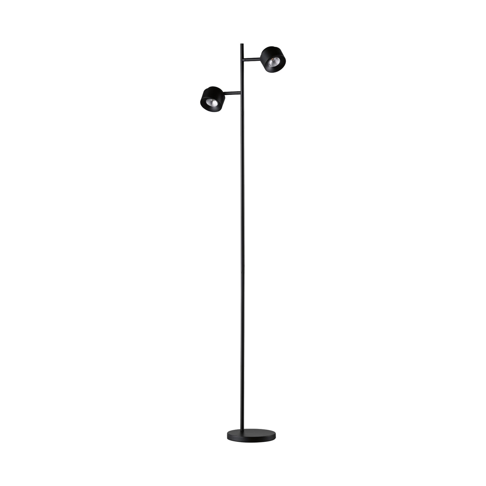 LED gulvlampe Puric Pane I 2-lys dimbar svart 145 cm montert i stue