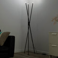 LED gulvlampe Q-PETER 3-lys RGB CCT Zigbee antrasitt forfra