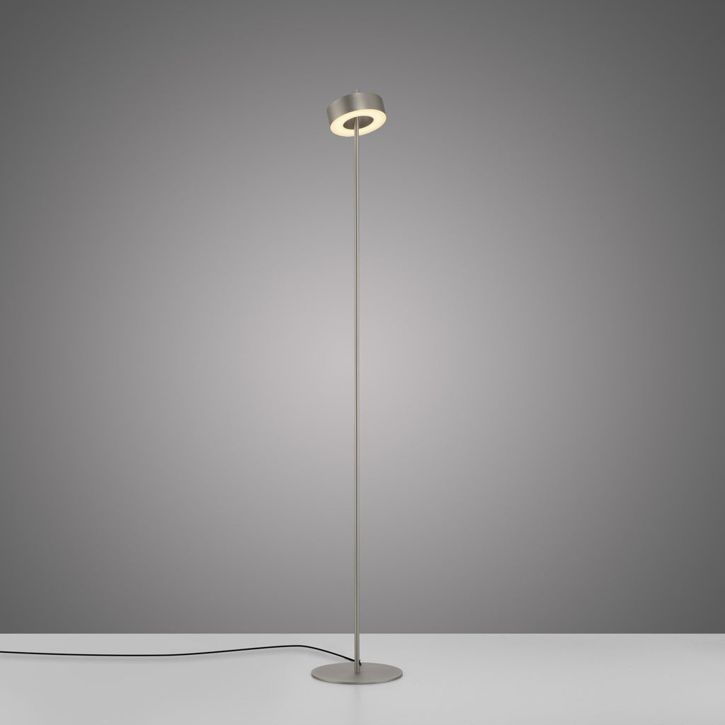 LED gulvlampe Q-Rotate dimbar aluminium CCT 140 cm nærbilde av lampehode