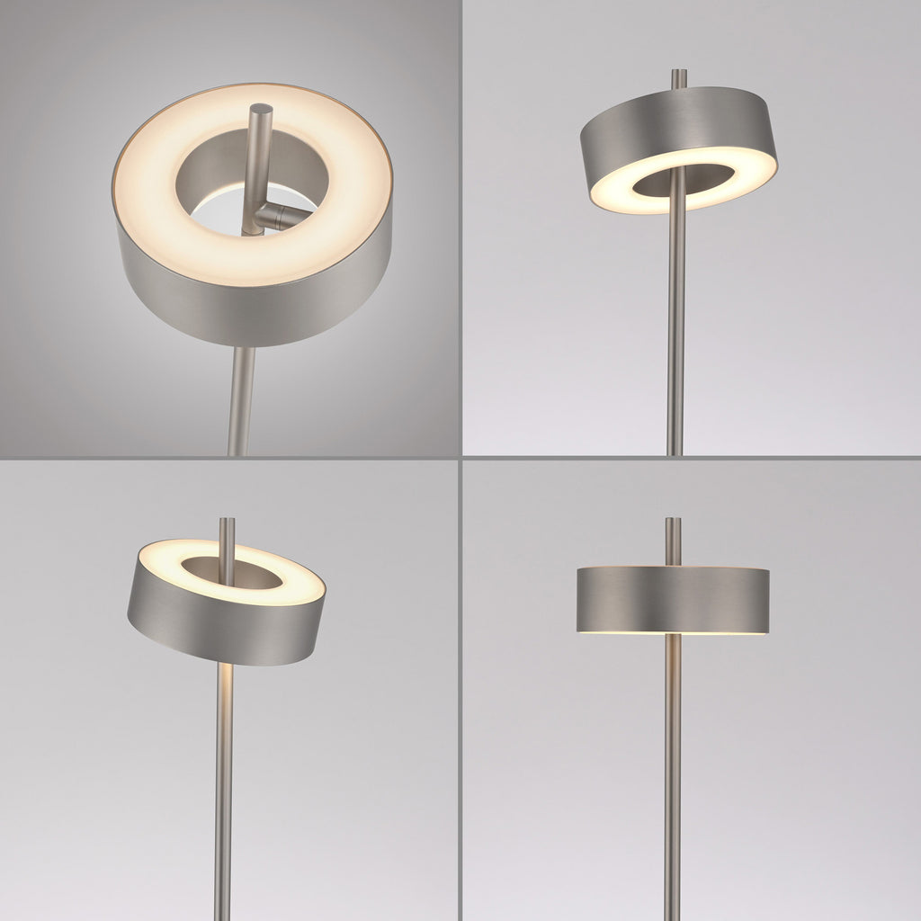 LED gulvlampe Q-Rotate dimbar aluminium CCT 140 cm med roterende skjerm