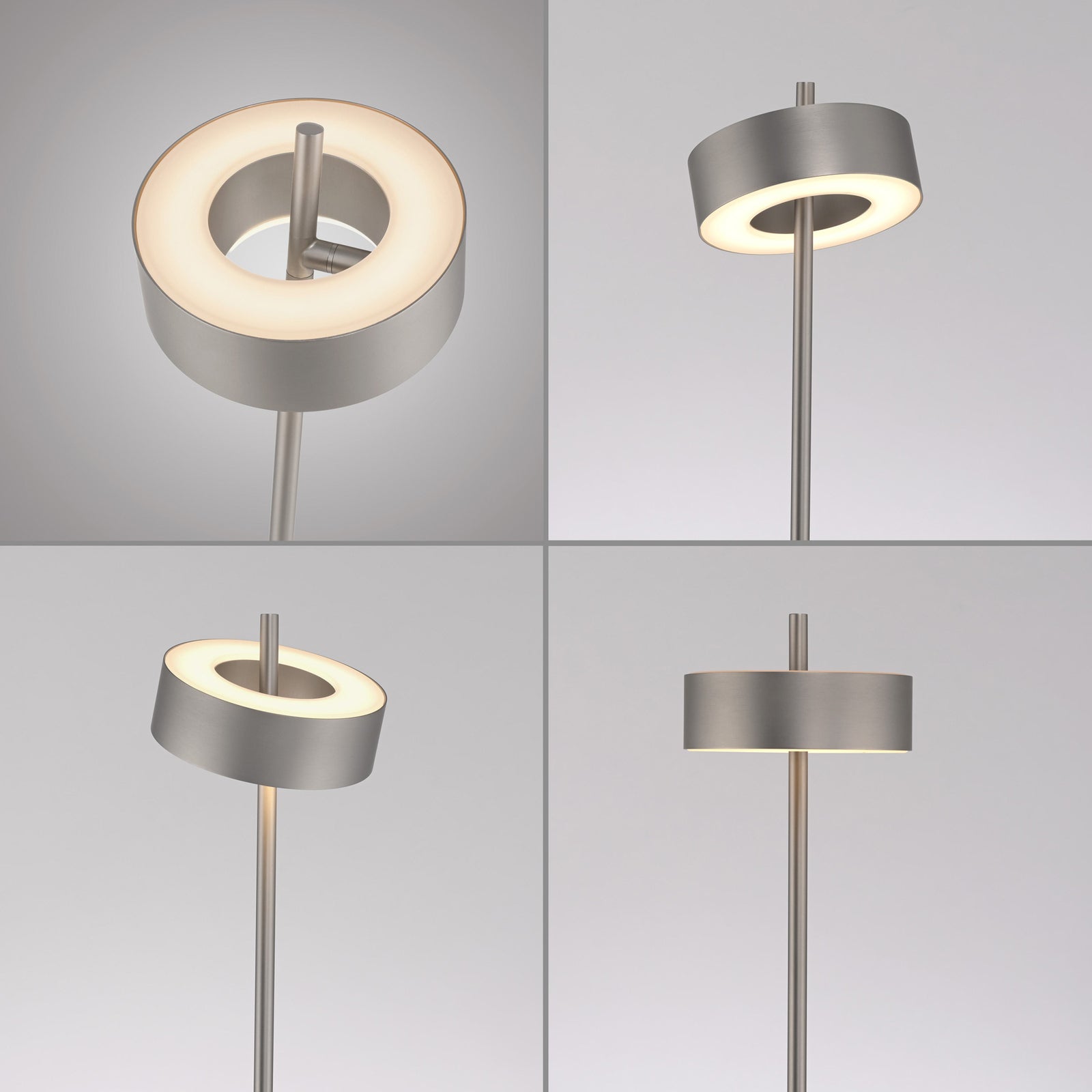 LED gulvlampe Q-Rotate dimbar aluminium CCT 140 cm med roterende skjerm