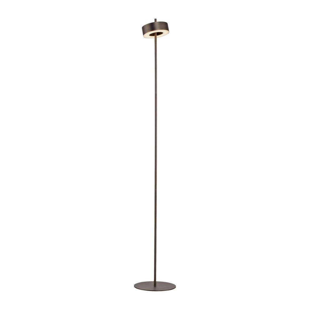 LED gulvlampe Q-Rotate mørkebrun detalj av lampeskjerm