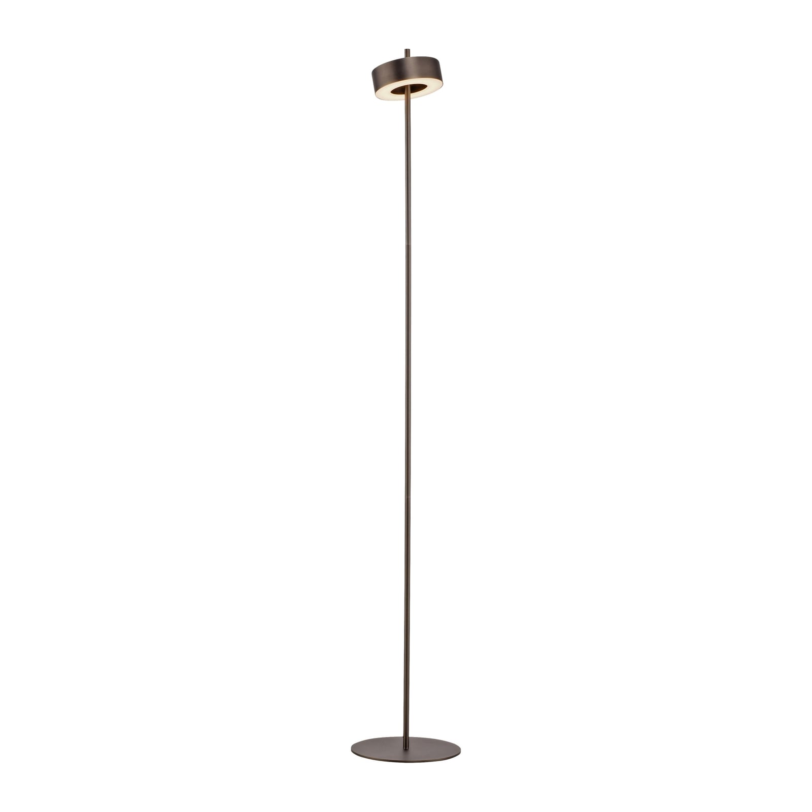 LED gulvlampe Q-Rotate mørkebrun detalj av lampeskjerm