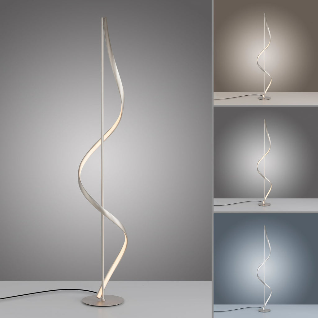 LED gulvlampe Q-Swing dimbar CCT stål 141 cm Zigbee fjernkontroll
