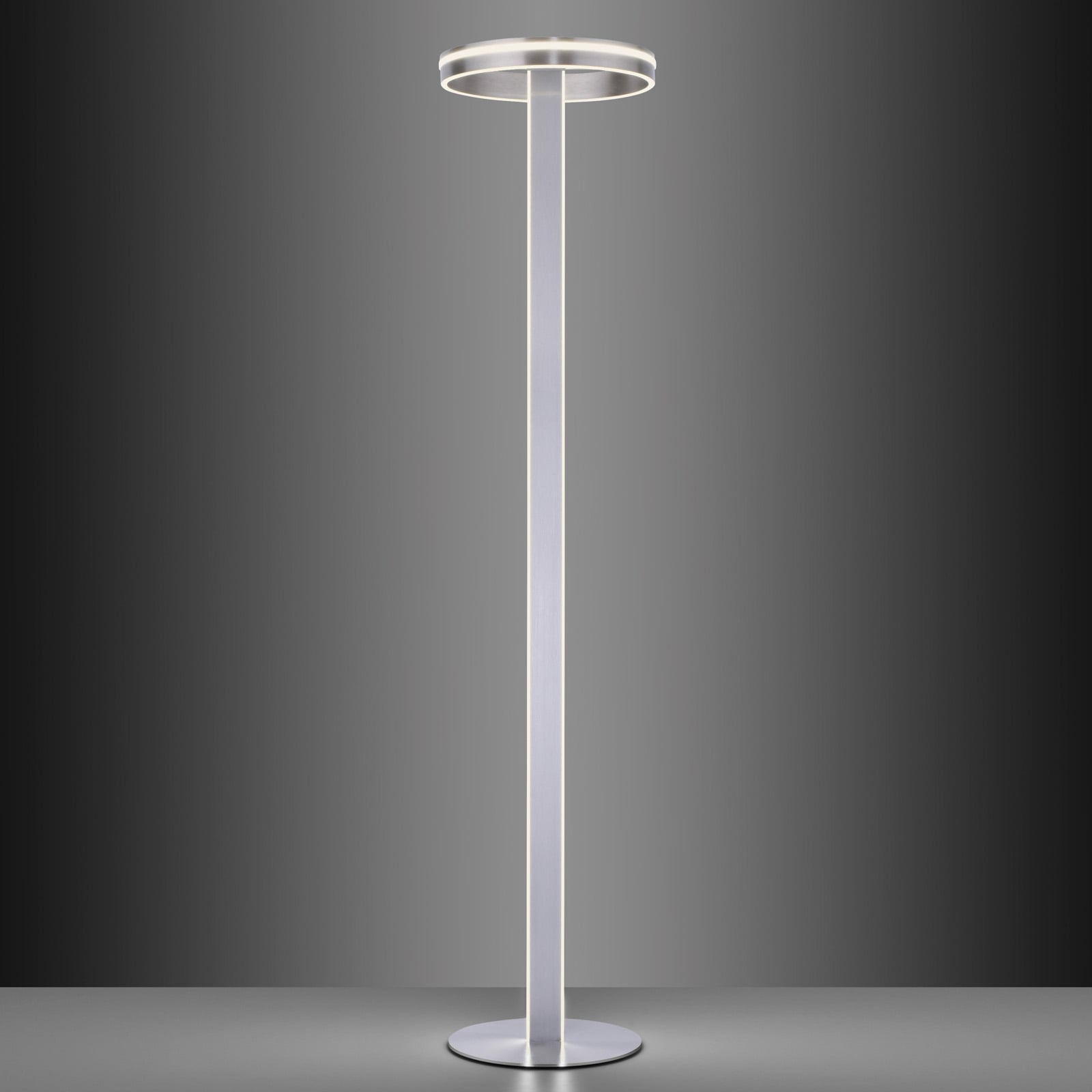 LED gulvlampe Q-Vito med ring dimbar CCT Zigbee 42W med fjernkontroll