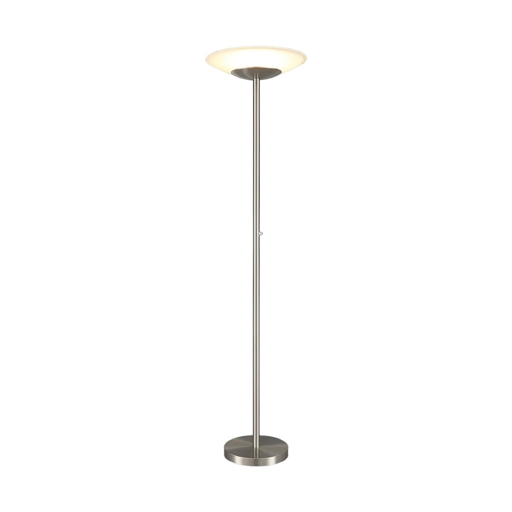 Detalj av LED gulvlampe Ragna takflom matt nikkel glasskjerm