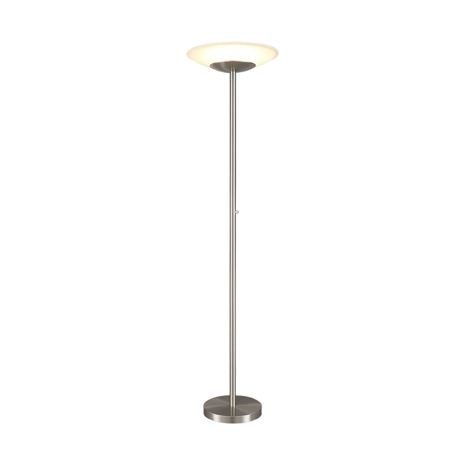 Detalj av LED gulvlampe Ragna takflom matt nikkel glasskjerm