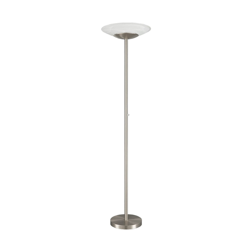 Montert LED gulvlampe Ragna takflom matt nikkel i stue