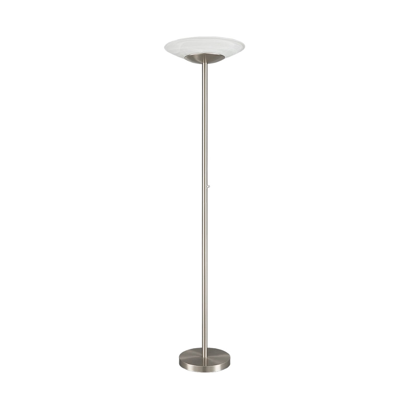 Montert LED gulvlampe Ragna takflom matt nikkel i stue
