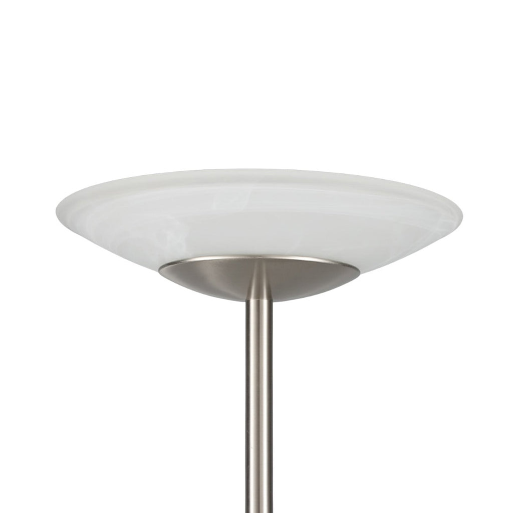 Nærbilde av dimmer på LED gulvlampe Ragna takflom matt nikkel