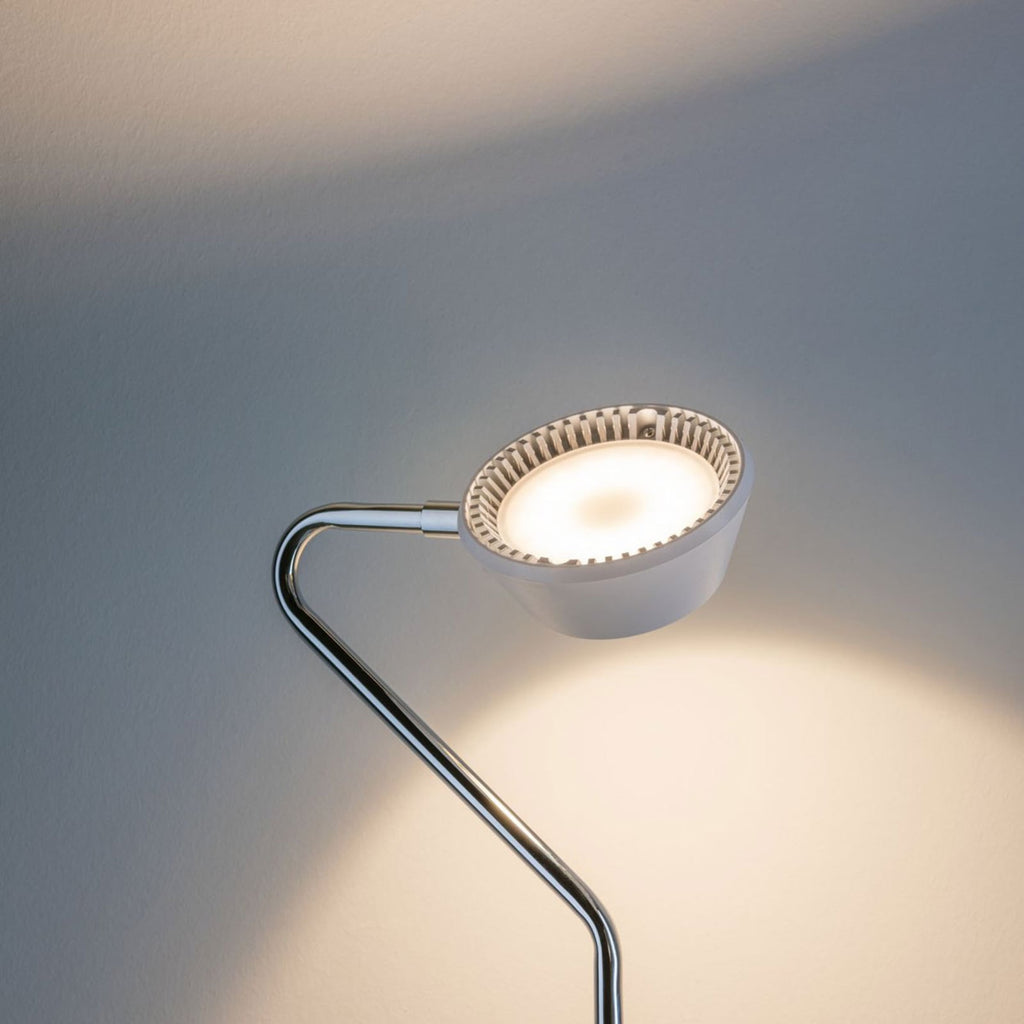 LED gulvlampe Ramos dimbar svingbar hvit H141 cm svingbar spot