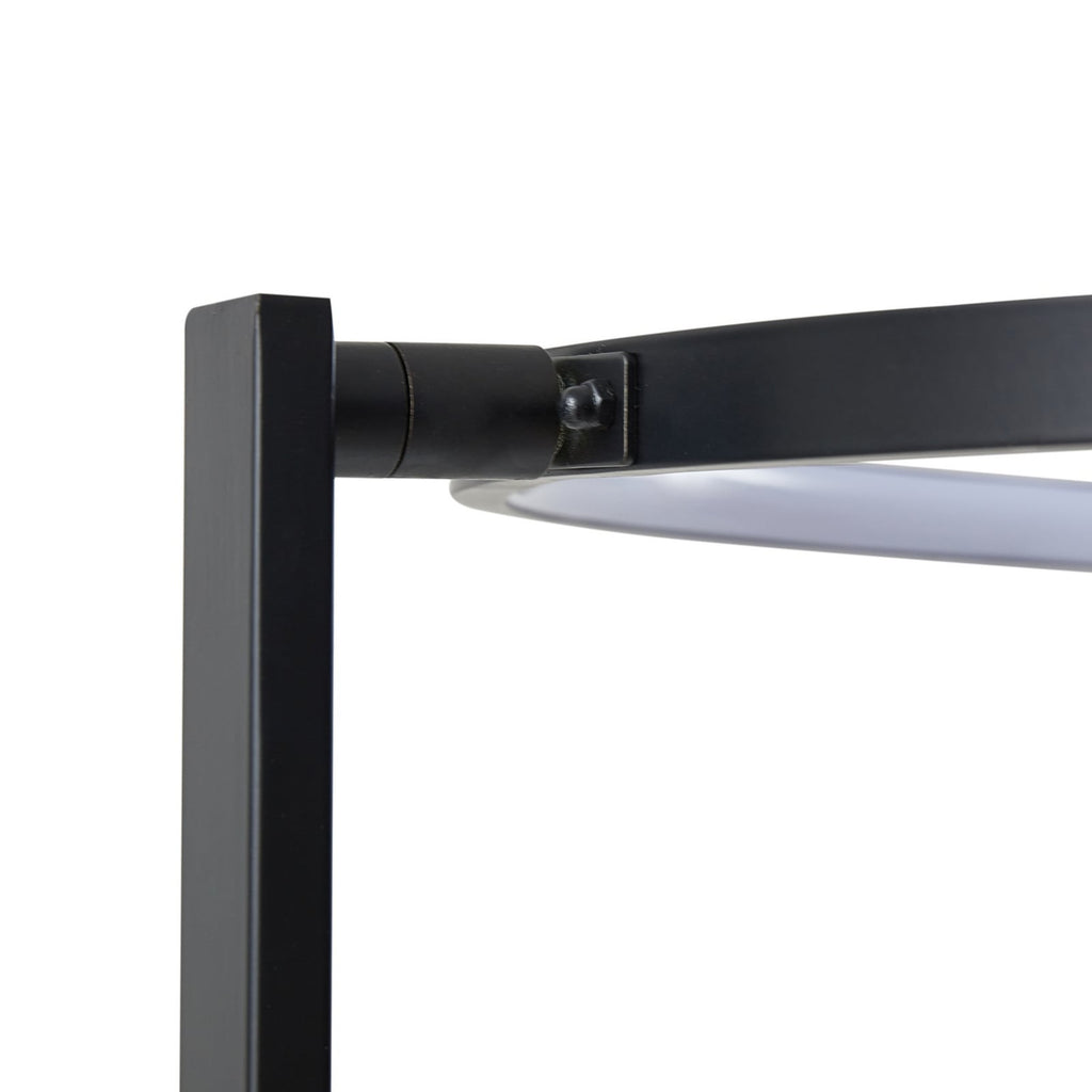 LED gulvlampe Rayon svart metall detalj av fot