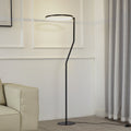 LED gulvlampe Rayon svart metall front