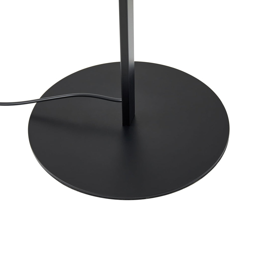 LED gulvlampe Rayon svart metall sett fra siden
