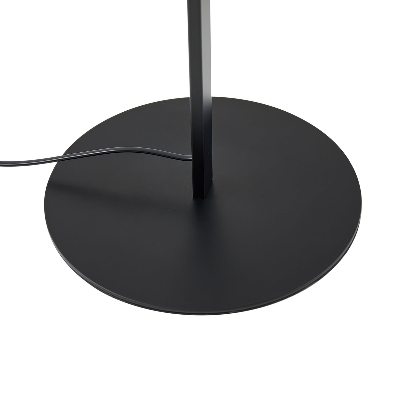 LED gulvlampe Rayon svart metall sett fra siden