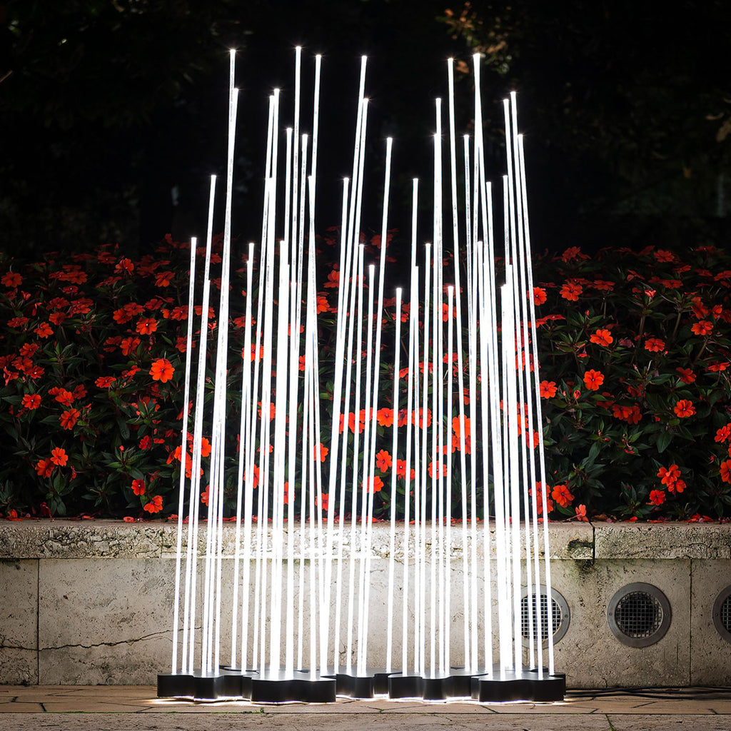 LED gulvlampe Reeds rustfritt stål 150 cm IP67 forfra