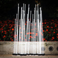 LED gulvlampe Reeds rustfritt stål 150 cm IP67 forfra