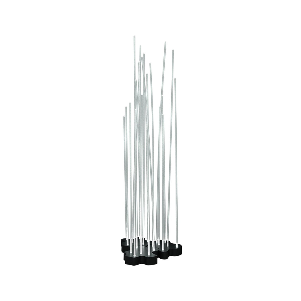 Nærbilde av LED gulvlampe Reeds Triple rustfritt stål IP67