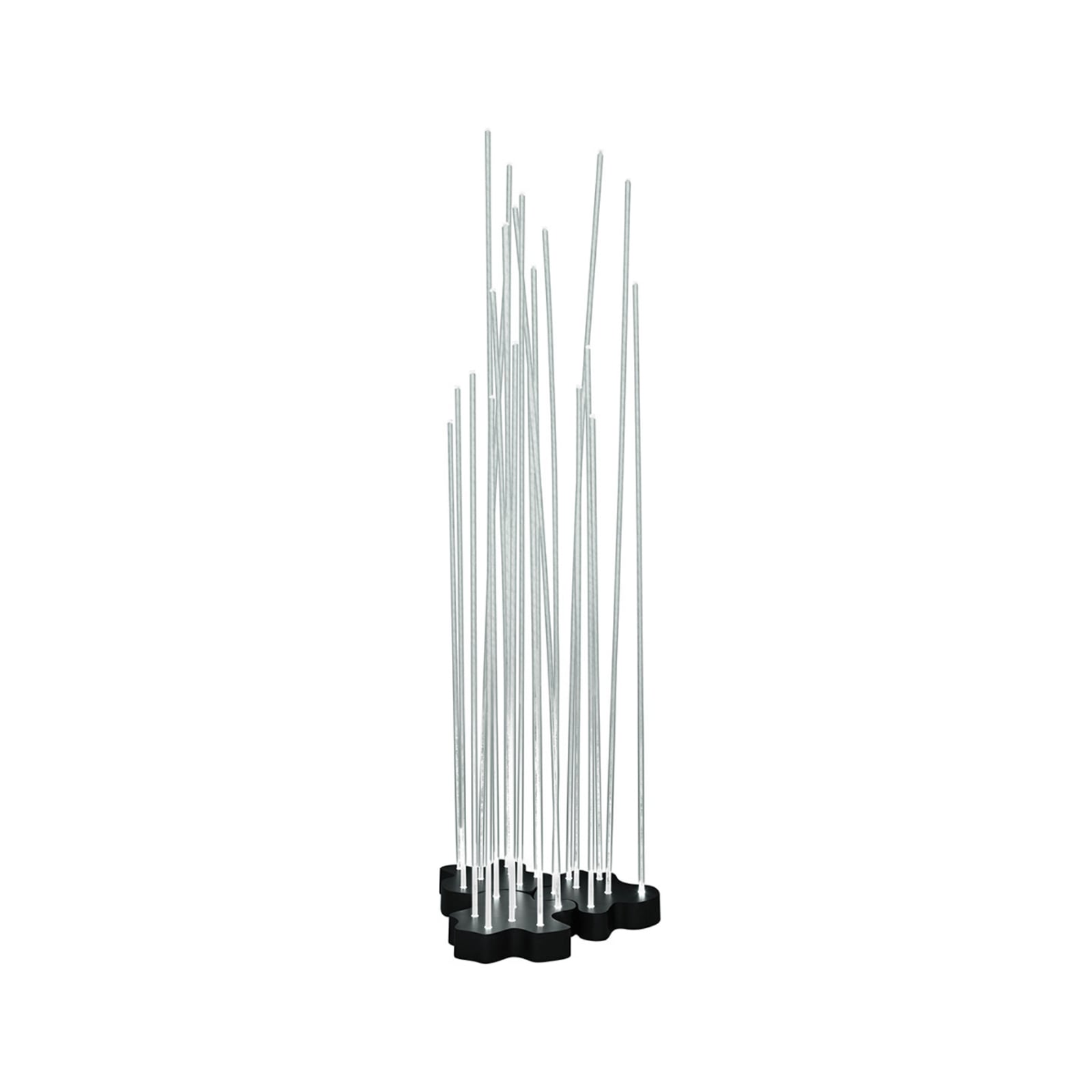 Nærbilde av LED gulvlampe Reeds Triple rustfritt stål IP67