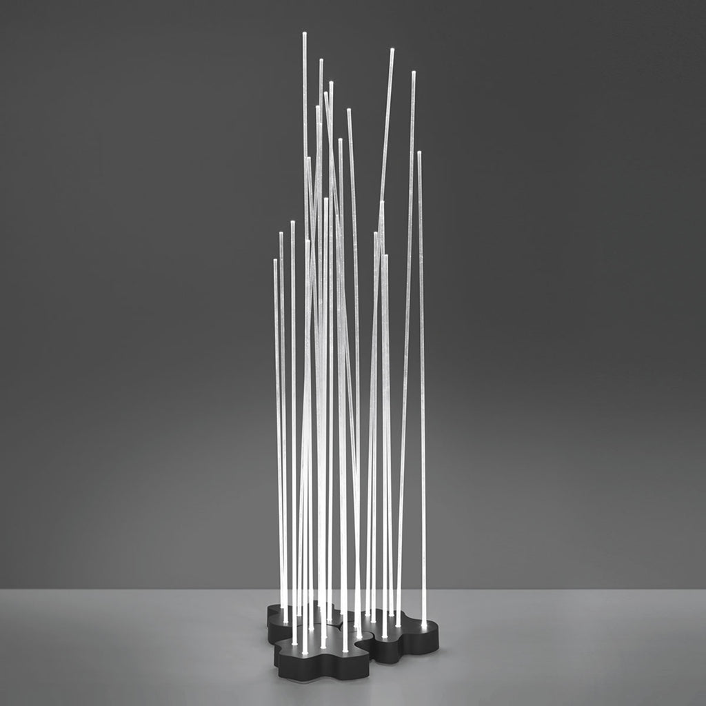LED gulvlampe Reeds Triple rustfritt stål IP67 forfra
