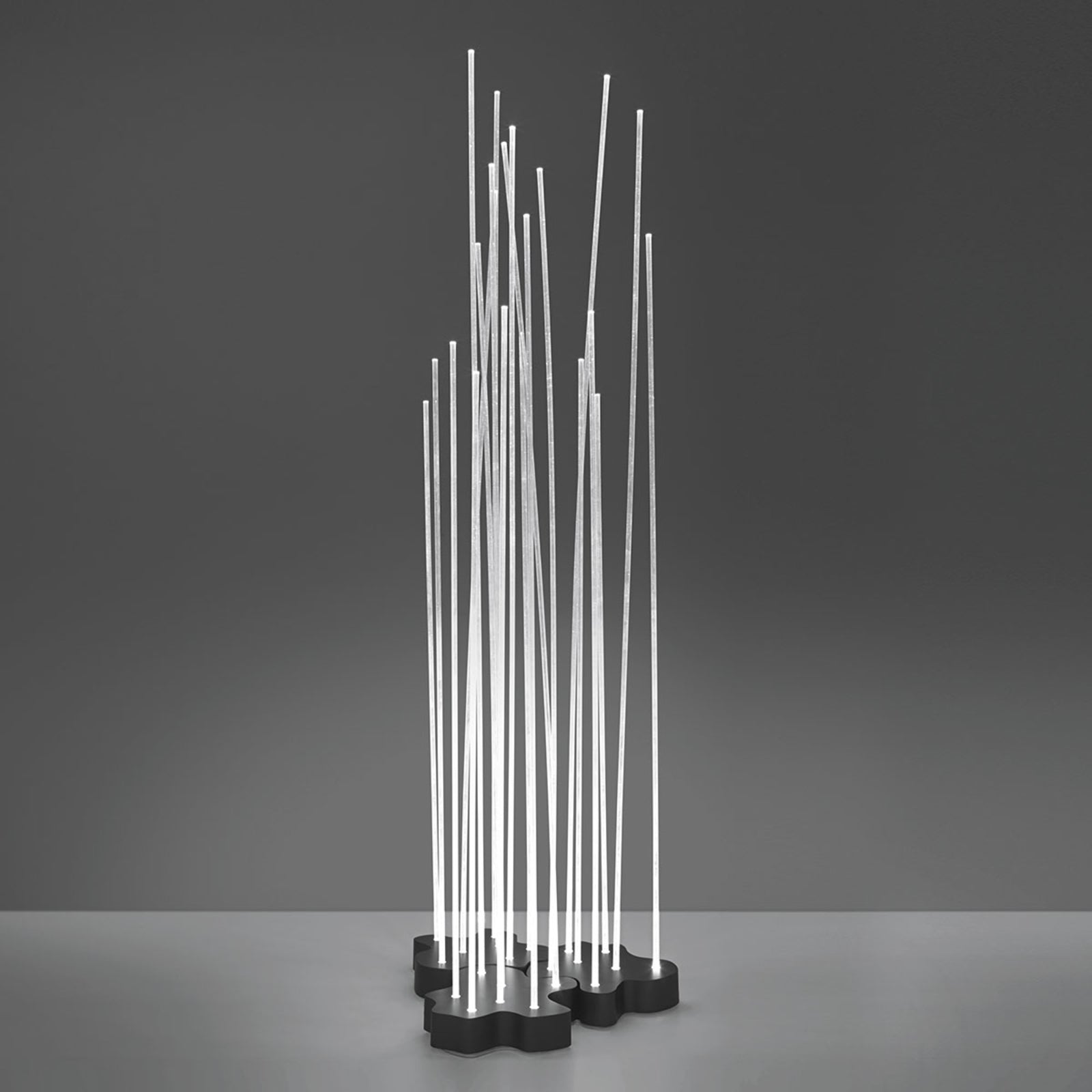 LED gulvlampe Reeds Triple rustfritt stål IP67 forfra
