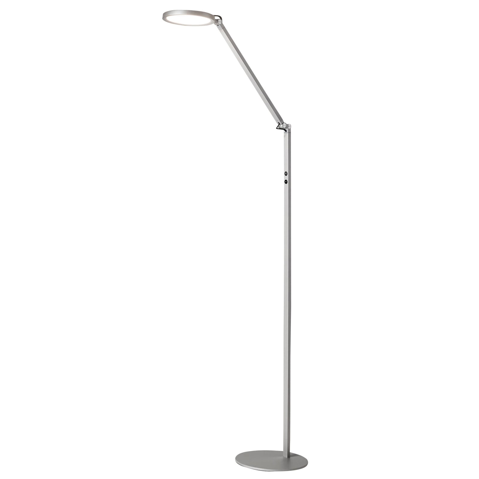 LED gulvlampe Regina dimbar aluminium 160 cm 9W detalj av berøringsdimmer