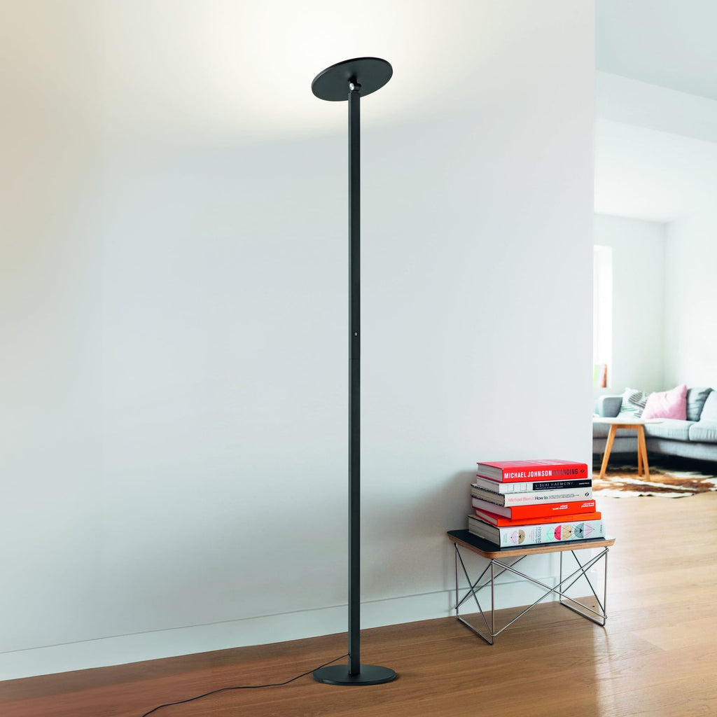 LED gulvlampe Regina dimbar CCT svart 180 cm 35W forfra