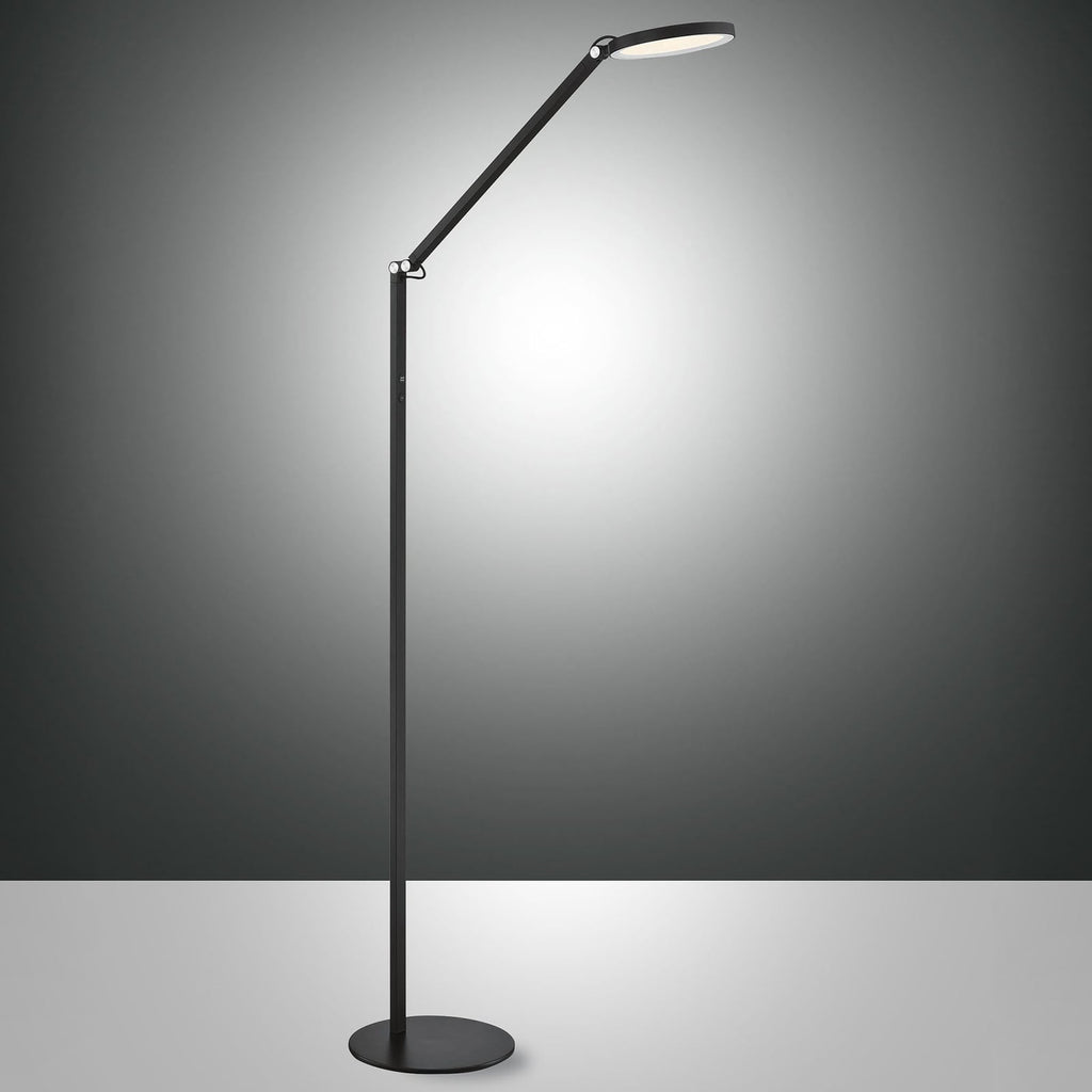 LED-gulvlampe Regina svart metall CCT dimbar 160 cm forfra