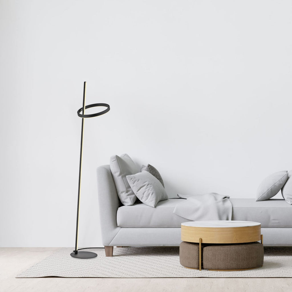 LED gulvlampe Ritus dimbar berøringsdimmer svart bakside