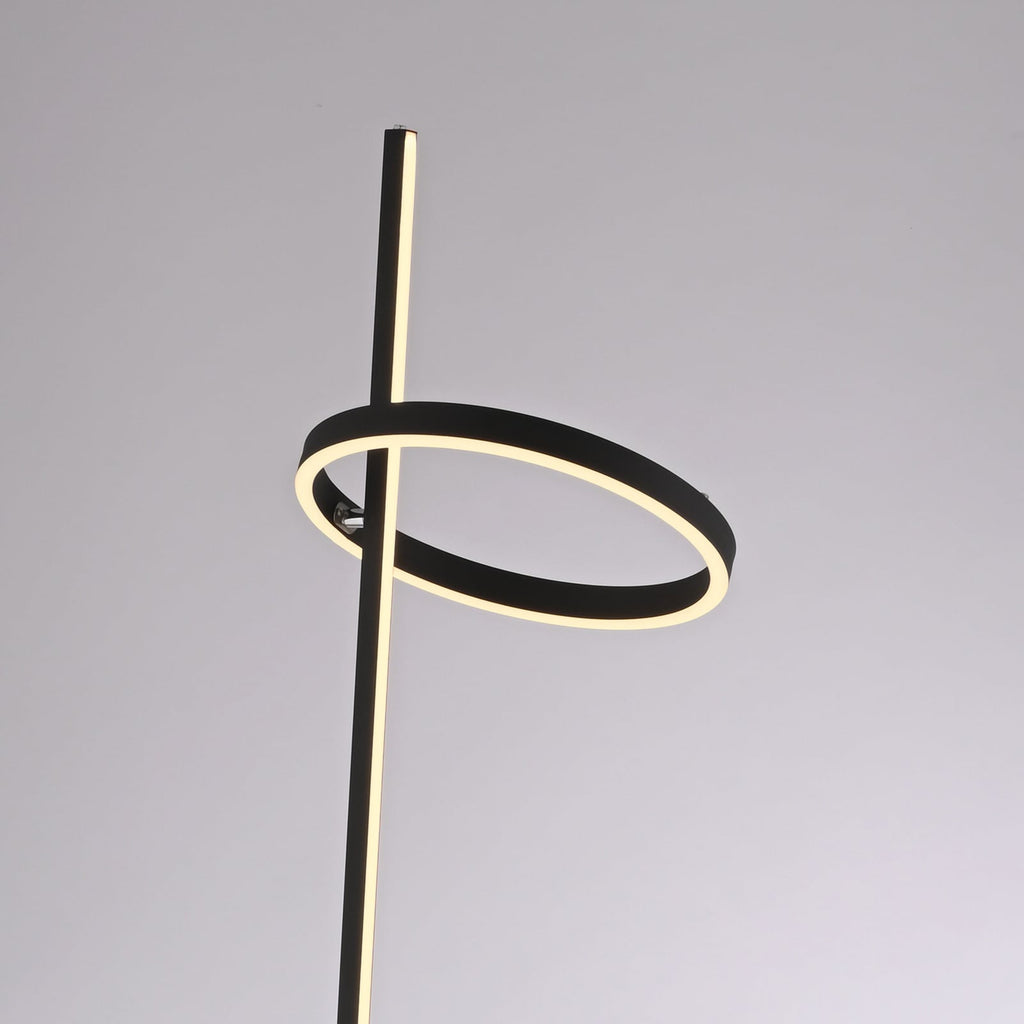 LED gulvlampe Ritus dimbar berøringsdimmer svart helhetlig design