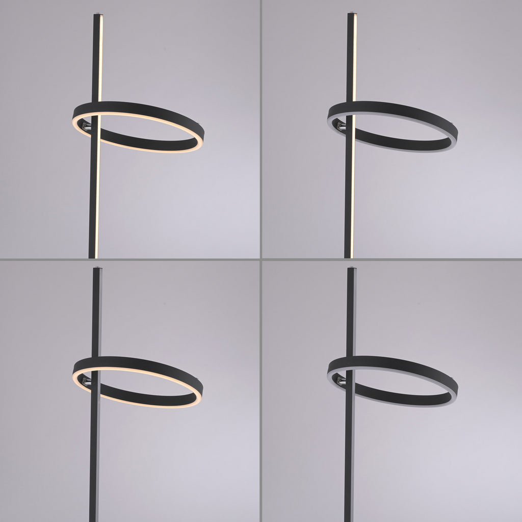 LED gulvlampe Ritus dimbar berøringsdimmer svart kabel og plugg