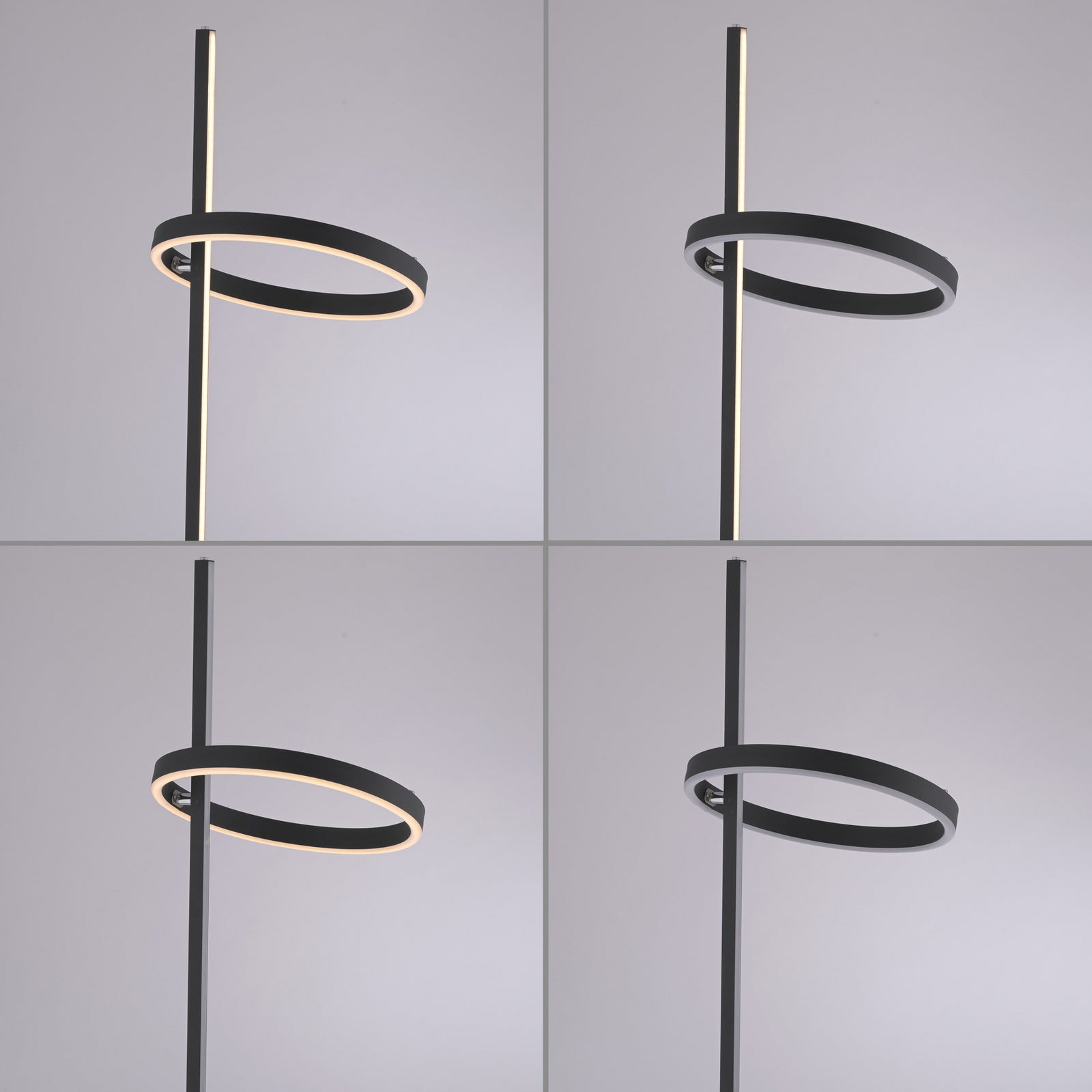 LED gulvlampe Ritus dimbar berøringsdimmer svart kabel og plugg